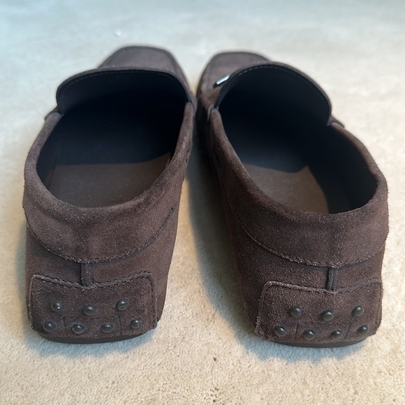Tods Men’s Dark Brown Suede Gommino Driving Loafers Shoes - Picture 3 of 8